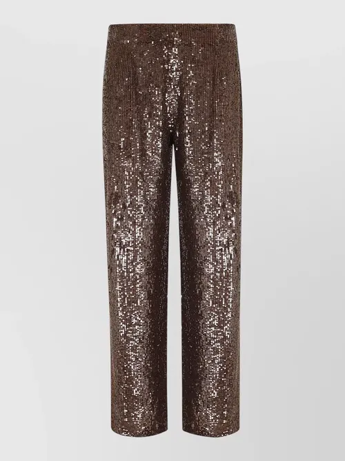 Parosh - sequin flare tailored trousers formal design