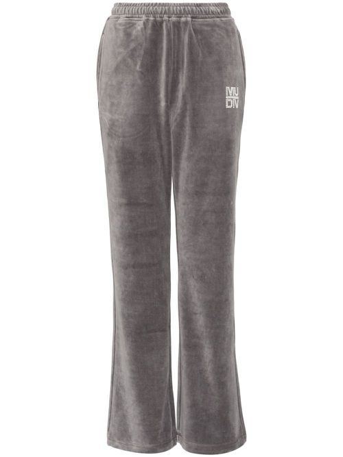 Velvet track pants - Grey