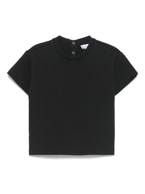 Logo-embroidered T-shirt - Blue