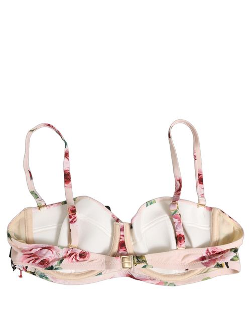 Floral-Print Underwire Bikini Top — Pink
