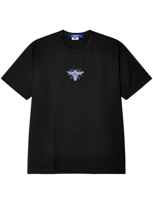 Graphic-print cotton T-shirt - Black
