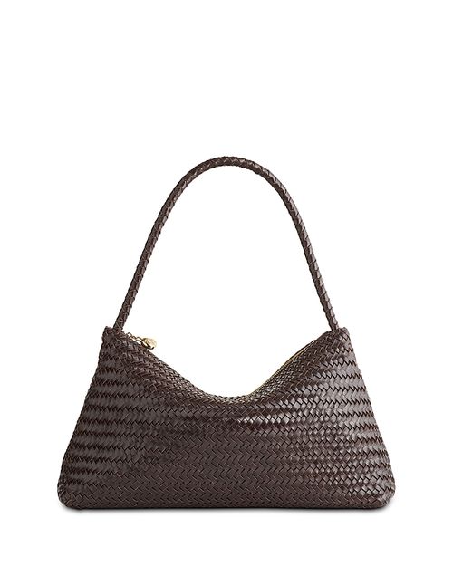 The Signature Woven Collection Large Leather Shoulder Bag