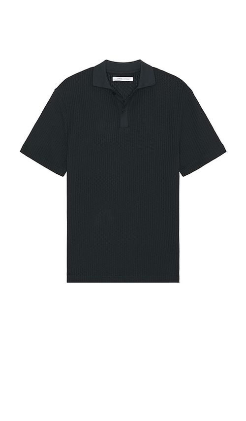 SAMSOE SAMSOE Sajase Short Sleeve Polo in Black.  XL/1X. Also in