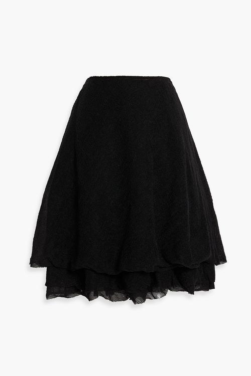 Proenza Schouler - Julia tiered georgette mini skirt - Black - US 2