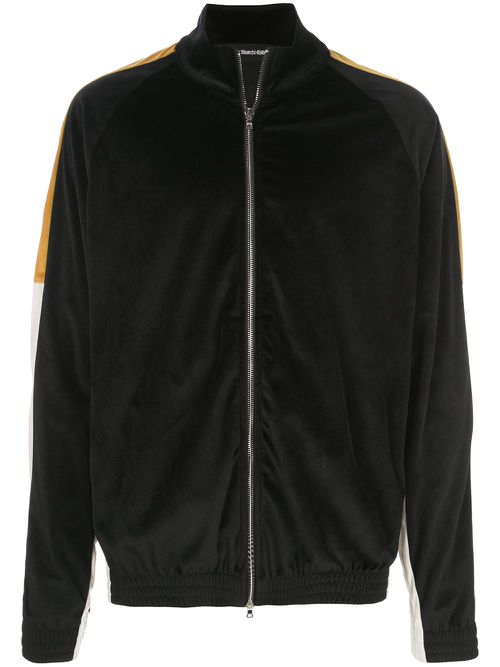 Velvet retro bomber jacket - Black