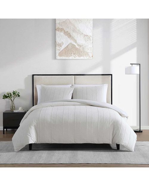 Tucks Cotton Jacquard Duvet Set
