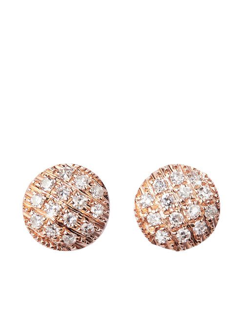 14kt rose gold Lauren Joy diamond earrings - Pink
