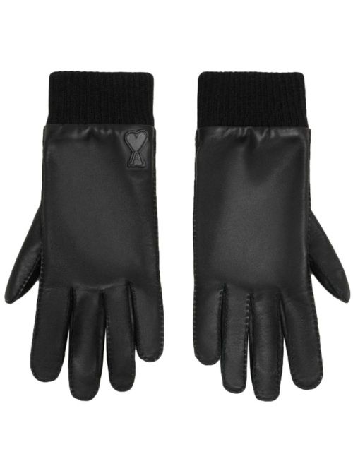 Ami De Coeur leather gloves - Black
