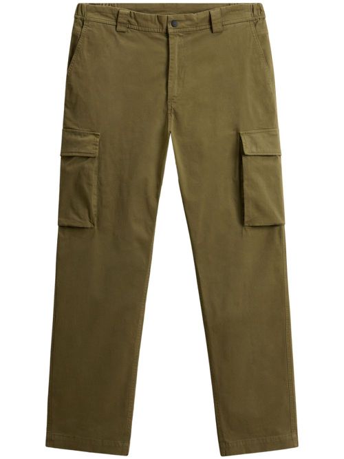Garment-dyed cargo trousers - Green