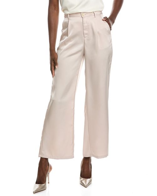 Satin Wide Leg Dress Pant