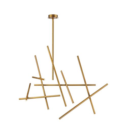 Antique Brass LED Chandelier from the Crossroads Collection