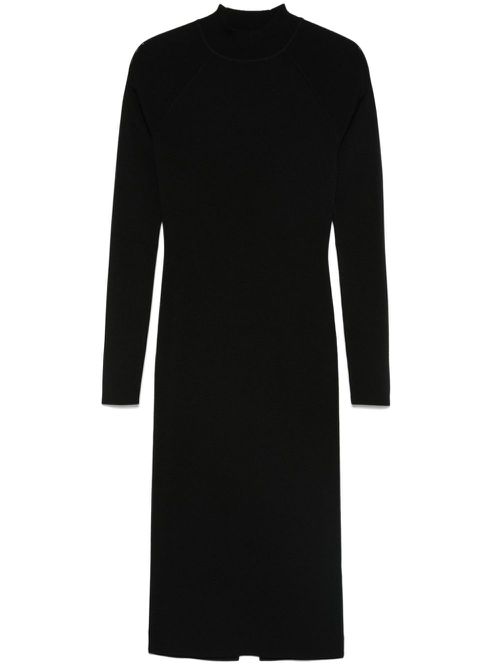 Knitted midi dress - Black