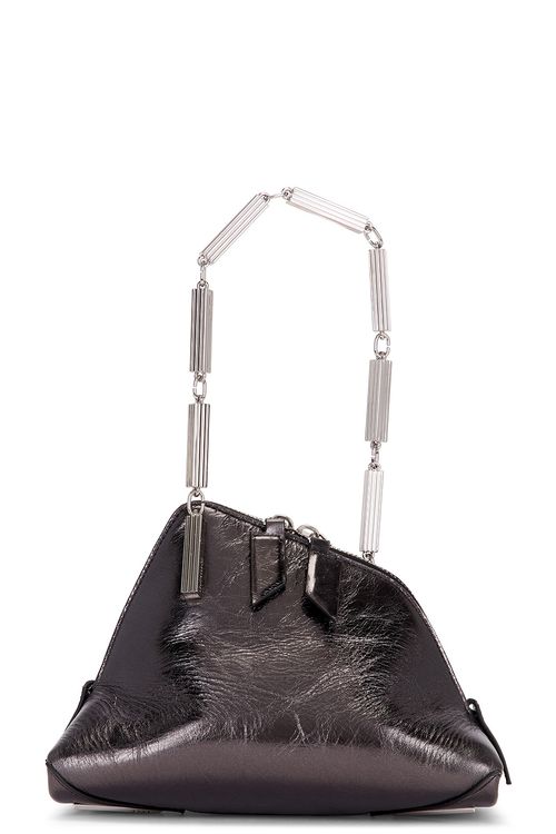 THE ATTICO La Scala Clutch in Dark Grey - Grey. a