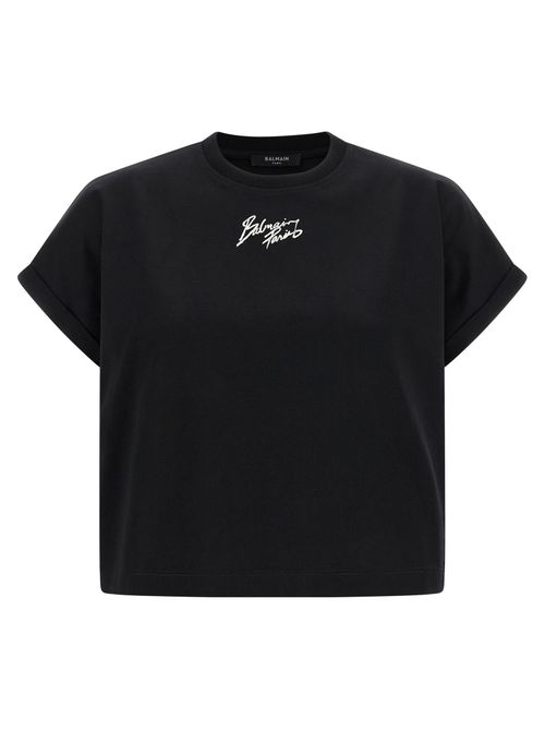 Logo-Print Cotton T-Shirt — Black