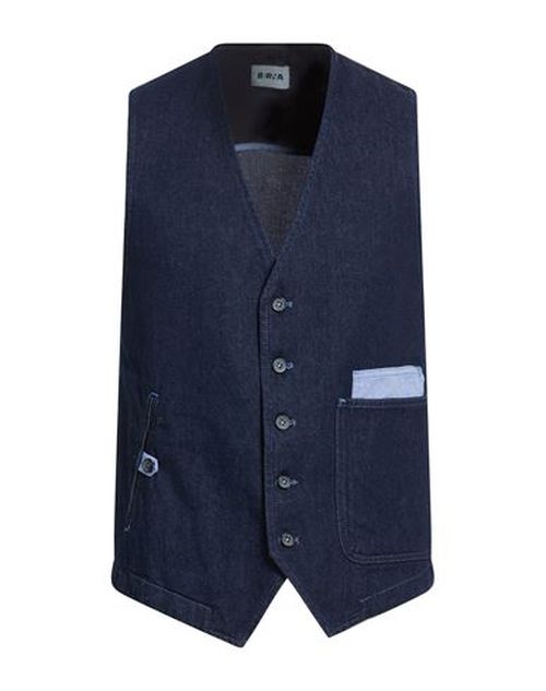 Man Tailored Vest Blue Size M Cotton