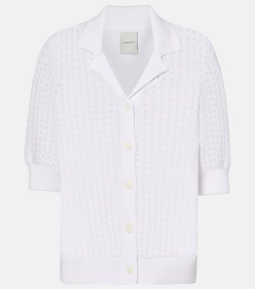 Ellie open-knit cotton cardigan