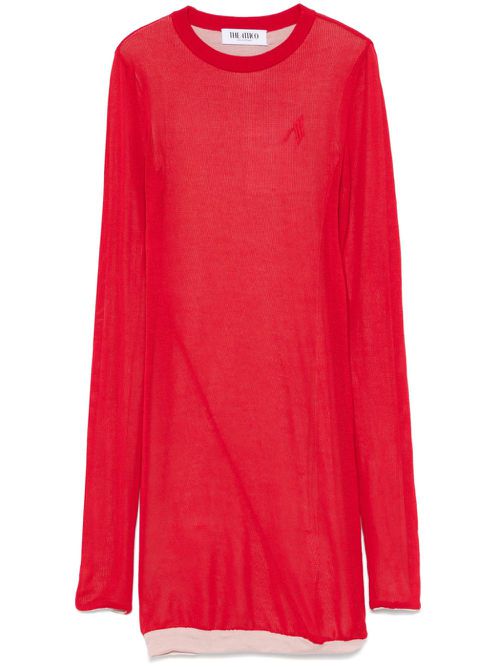 Knitted mini dress - Red