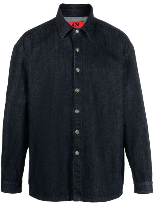 Long-sleeve denim shirt - Blue