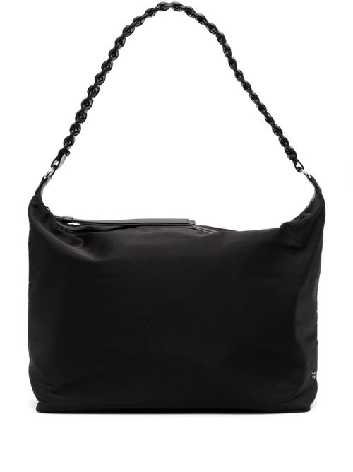 Lattice braided-strap tote bag - Black