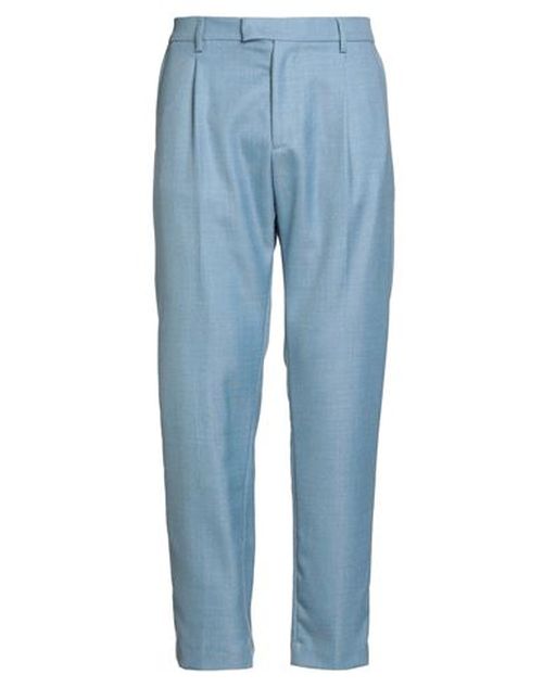 Man Pants Light blue Size 36 Polyester, Wool