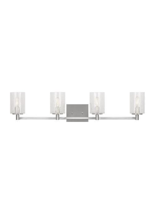 Brushed Steel Wall Bathroom Vanity Light from the Parker Collection