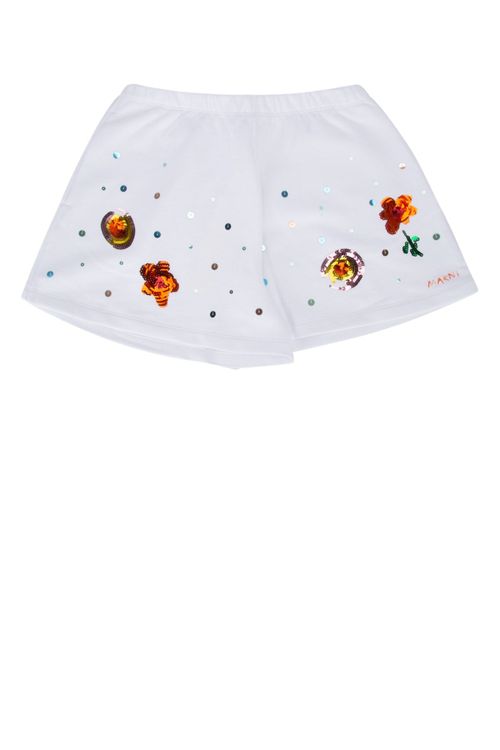 Embellished Cotton T-Shirt — White