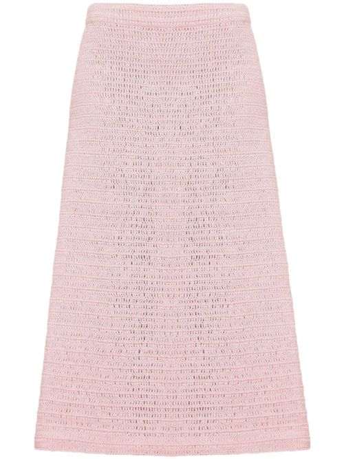 Linen knitted skirt - Pink
