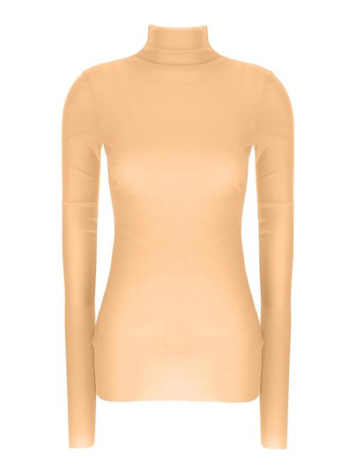 Silk Turtleneck Top