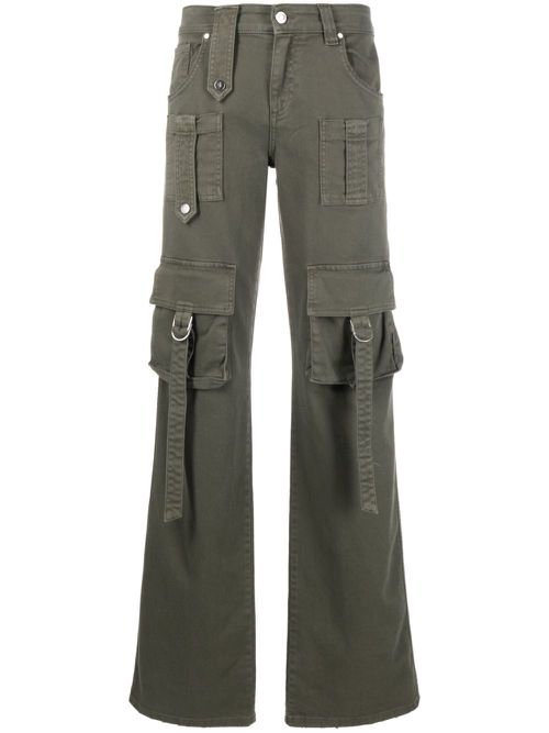 Straight-leg cargo jeans - Green