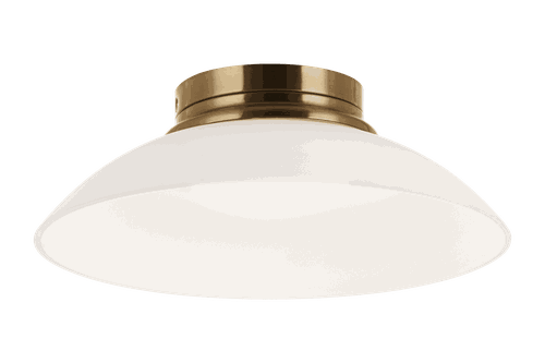 Aged Gold Brass LED Flush Mount from the Luna Collection
