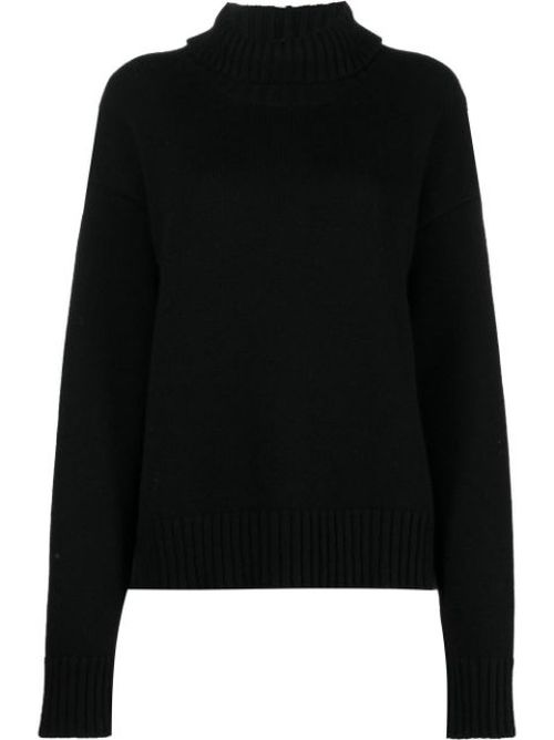 Roll-neck loose-fit jumper