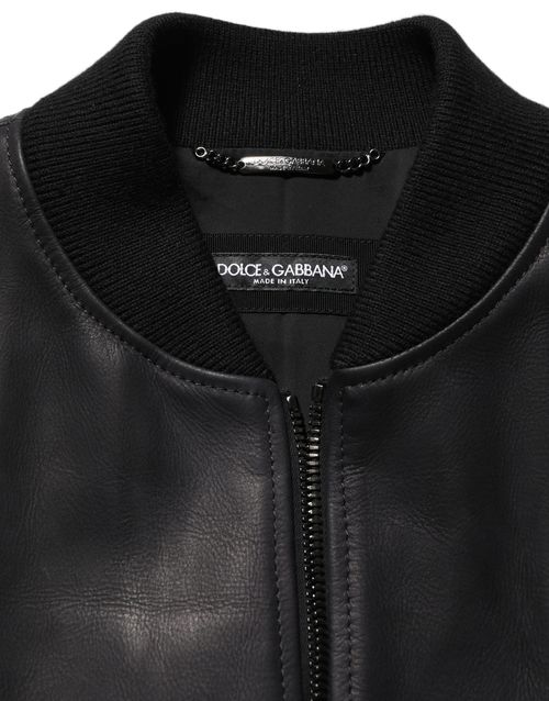 Calf Leather Biker Jacket — Black