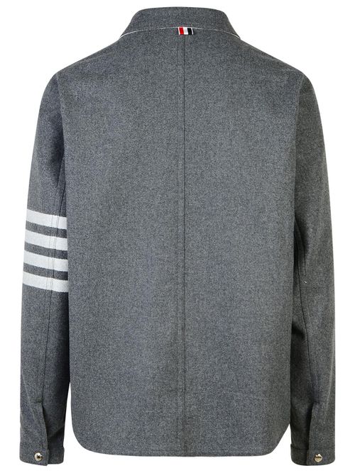 4 Bar Grey Wool Blend Jacket