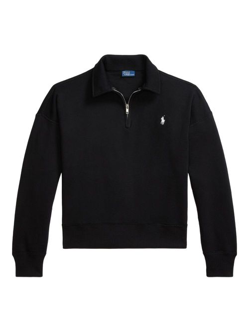 Zip-front sweatshirt - Black