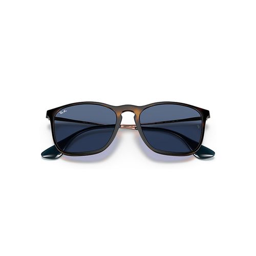 Ray-Ban Chris Sunglasses Havana Frame Blue Lenses 54-18