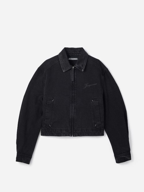 Textured Canvas Jacket for Men