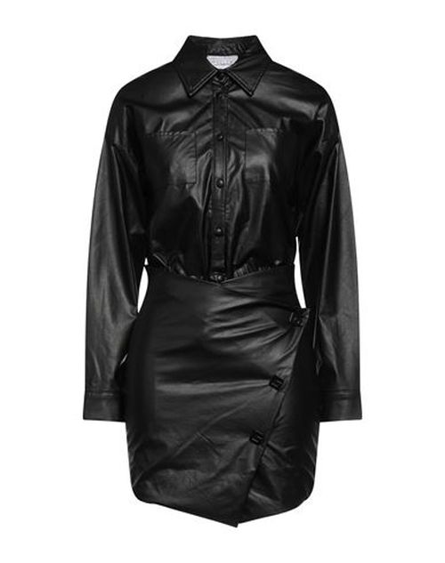 Woman Mini dress Black Size 8 Polyurethane