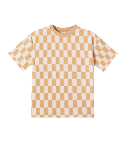 Rylee + Cru Checked cotton-blend jersey T-shirt