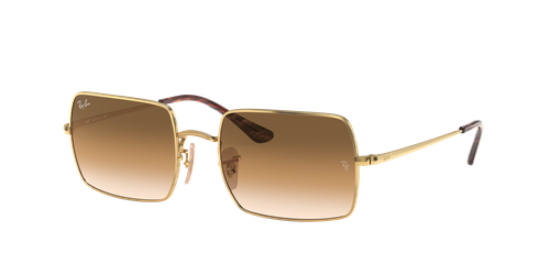 Ray-Ban Unisex Sunglass RB1969 Rectangle 1969 -  Frame color: Arista Gold, Lens color: Light Brown Gradient