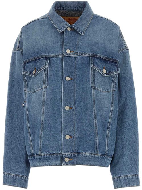 Drop shoulder denim jacket - Blue