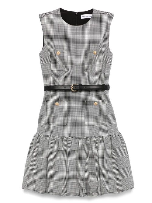 Checked dress - Black