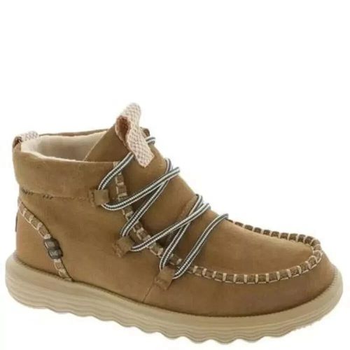 Reyes Boot Women's 9 Brown Suede Moc Toe Comfort Slip-On Ankle KHD2284