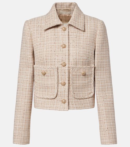 Sequined tweed jacket
