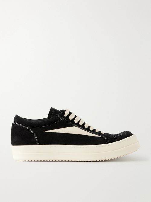 Vintage Full-Grain Leather-Trimmed Suede and Rubber Sneakers