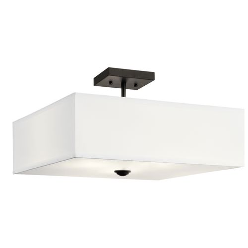 Shailene 18" 3-Light Semi Flush Ceiling Light in Olde Bronze