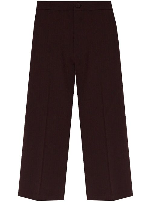 Founded suiting trousers - Brown