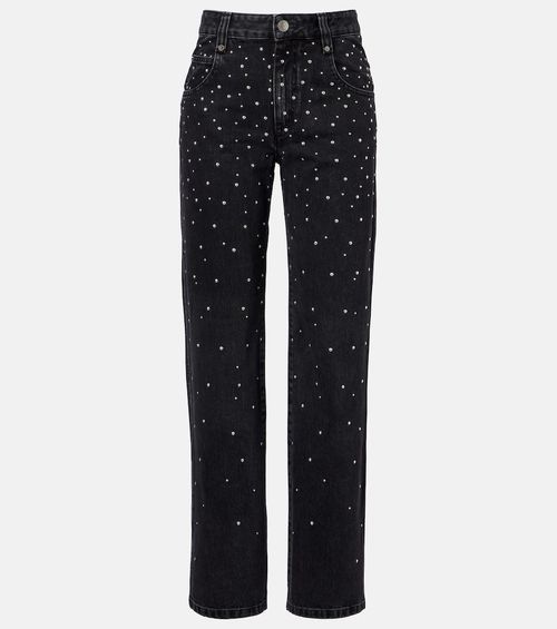 Embellished straight jeans