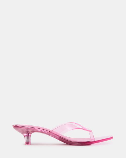 Steve Madden Women's Tracie Jelly Thong Heels - Pink - - PVC