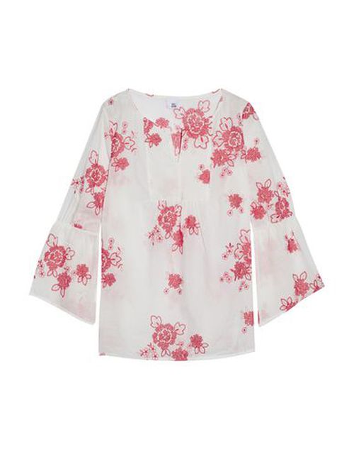 Iris & Ink Woman Top White Size 2 Cotton