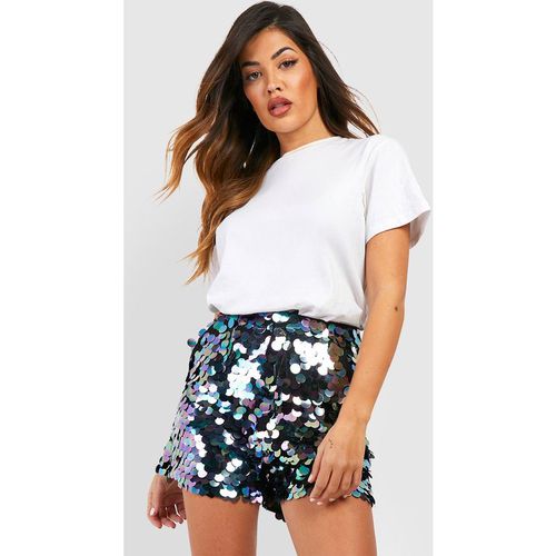 Womens Disc Sequin Short - Navy - 8, Navy